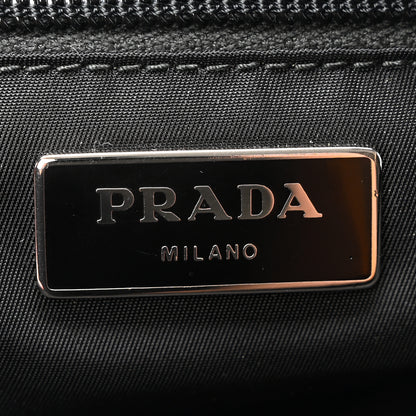 Prada Tessuto Nylon Studded Belt Bag Black White 6 of 10