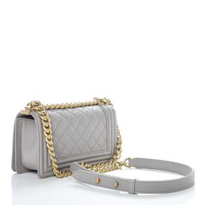 Chanel Caviar Quilted Small Boy Flap Grey 2 of 13