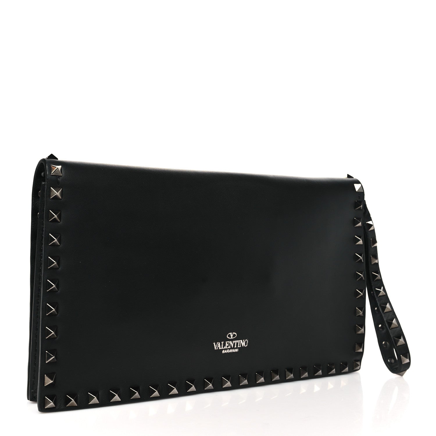 Valentino Garavani Nappa Rockstud Wristlet Clutch Black 3 of 7