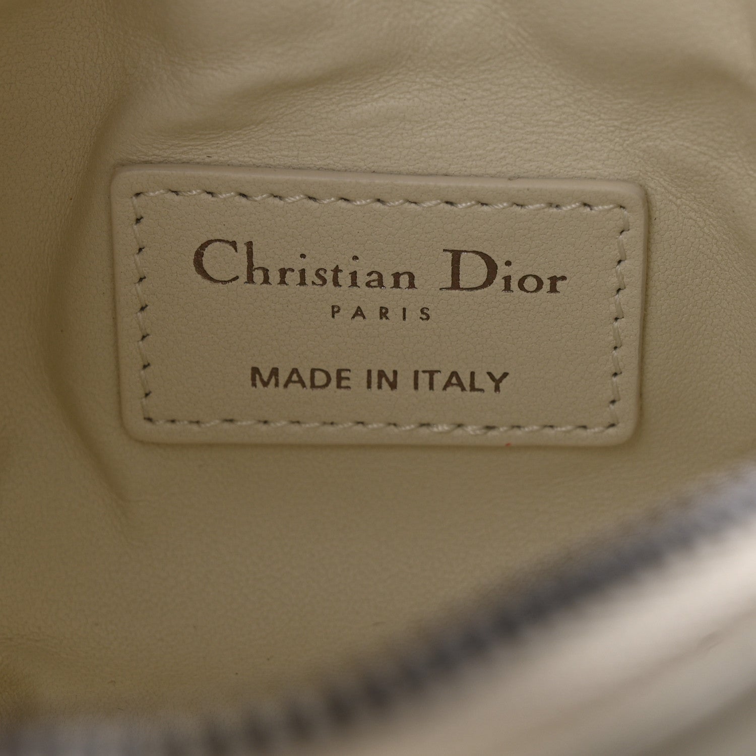 Christian Dior Calfskin Macrocannage Small Diortravel Nomad Pouch Latte 6 of 11