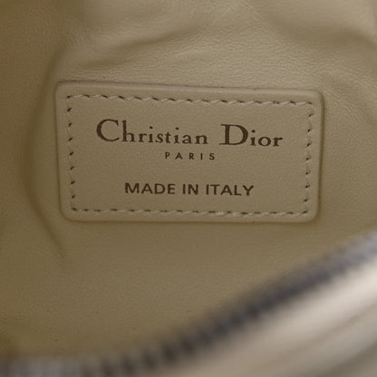 Christian Dior Calfskin Macrocannage Small Diortravel Nomad Pouch Latte 6 of 11