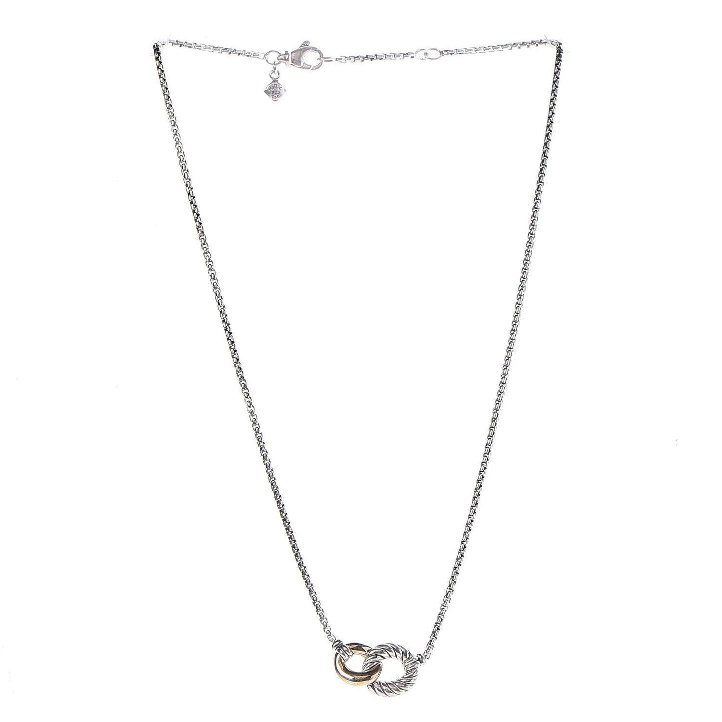 Sterling Silver 18K Yellow Gold Belmont Pendant Necklace