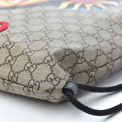 Gucci GG Supreme Monogram Angry Cat Drawstring Backpack 8 of 10