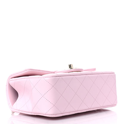 Chanel Lambskin Quilted Mini Top Handle Rectangular Flap Light Pink 4 of 11