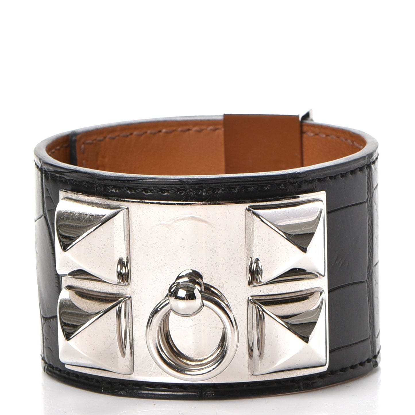 Matte Alligator Collier de Chien CDC Bracelet S Black