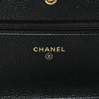 Chanel Caviar Quilted Wallet on Chain WOC Black 6 of 12