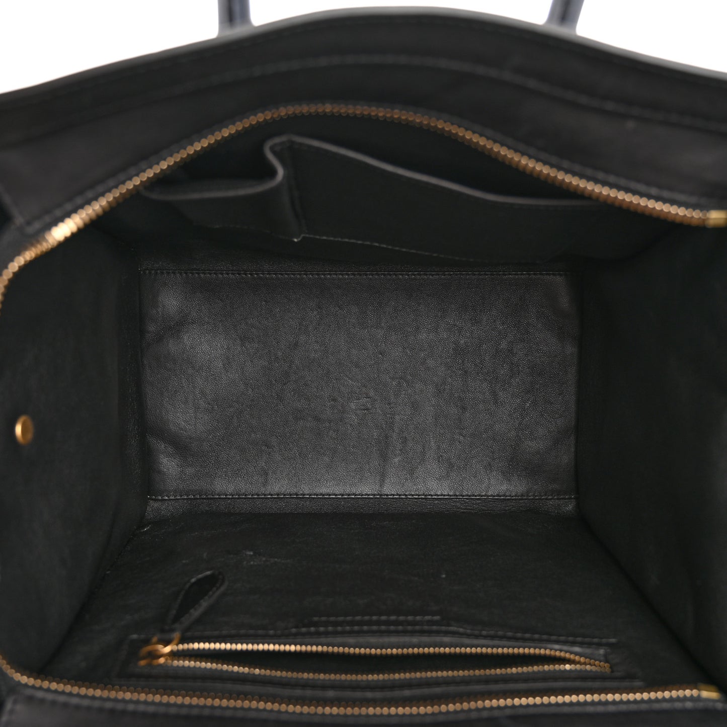 Smooth Calfskin Linen Tricolor Mini Luggage Black Khaki Navy
