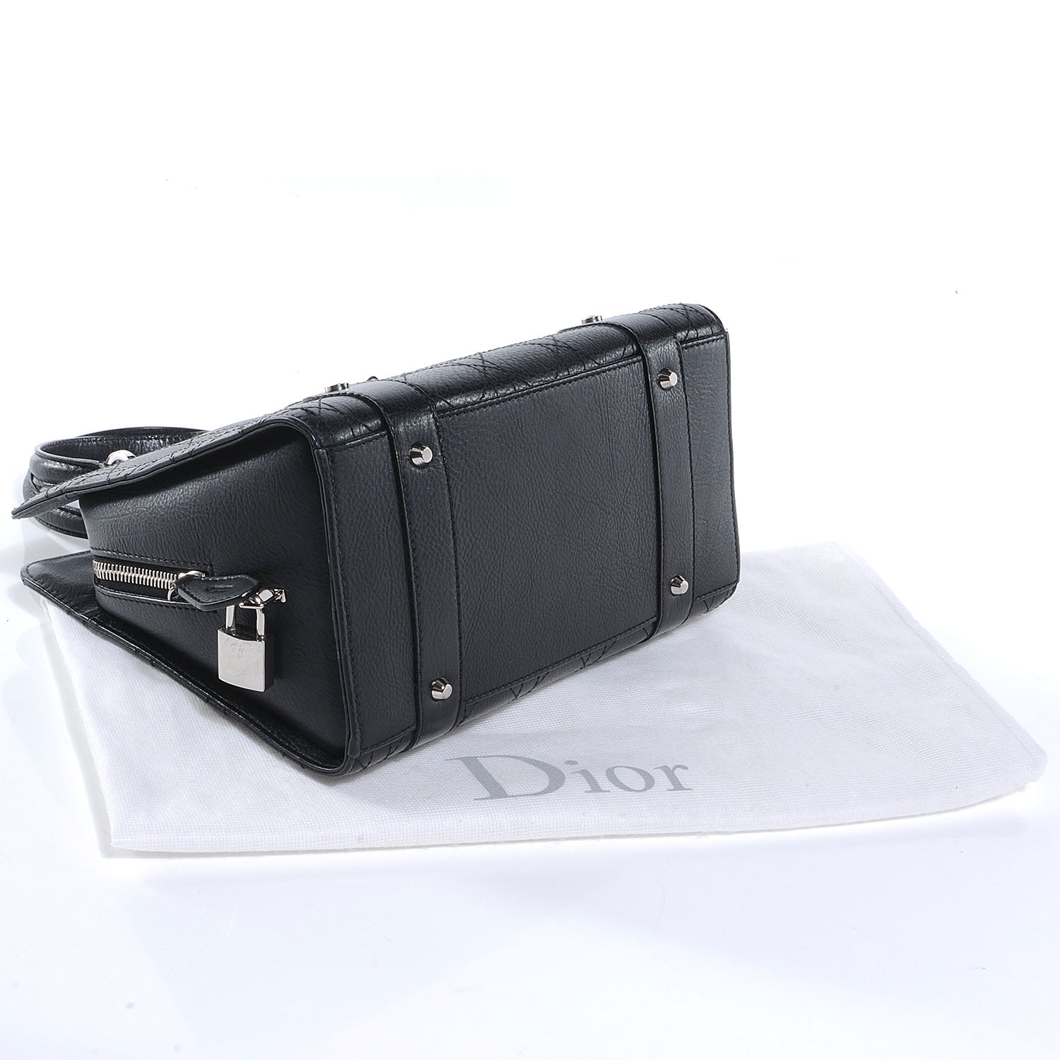 Christian Dior Leather Cannage Soft Lady Dior Small Handbag Black 4 of 7