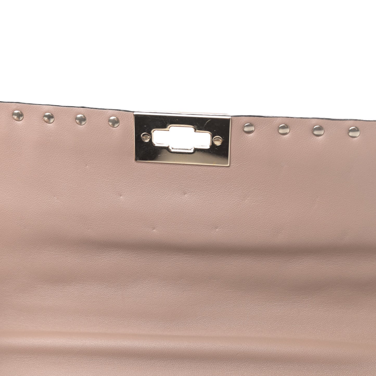 Nappa Large Rockstud Spike Shoulder Bag Poudre