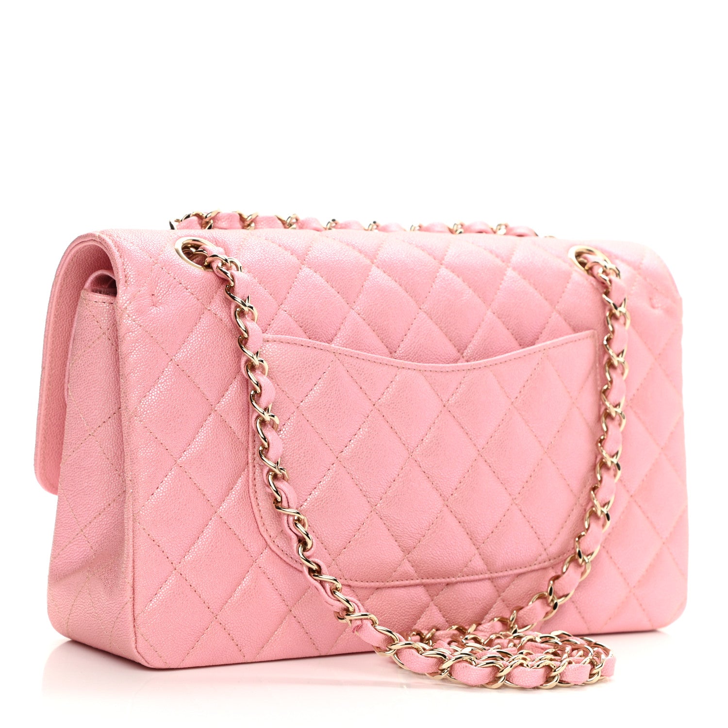 Chanel Iridescent Caviar Quilted Medium Double Flap Light Pink 2 of 6