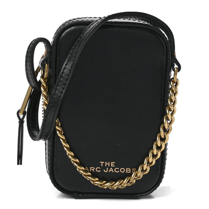 Marc Jacobs Smooth Calfskin The Mini Vanity Crossbody Bag Black 1 of 9