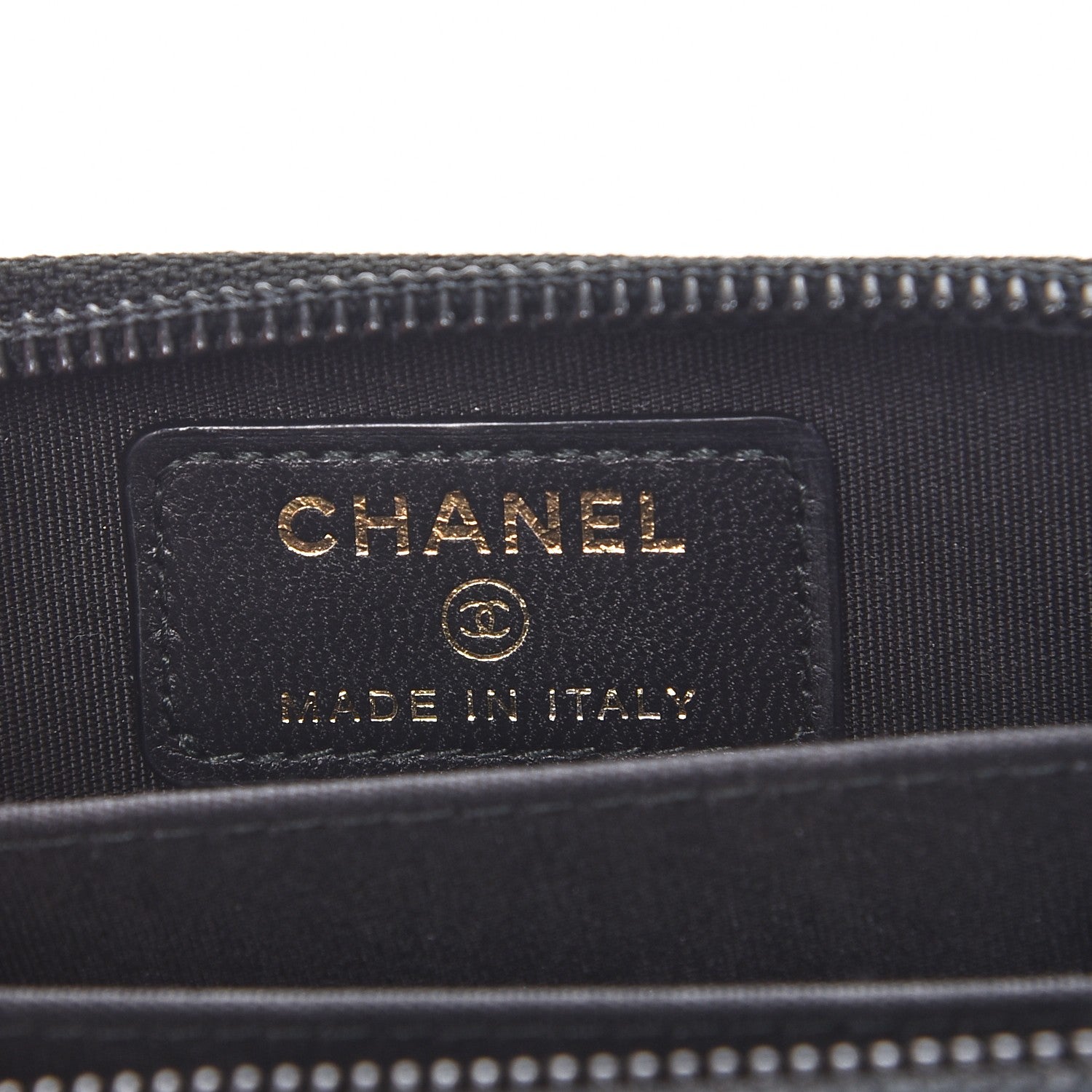 Chanel Lambskin Quilted Zip Around Boy Coin Purse Wallet Black 6 of 7