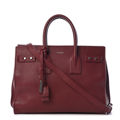 Saint Laurent Grained Calfskin Small Supple Sac De Jour Dark Pallisandre 1 of 15