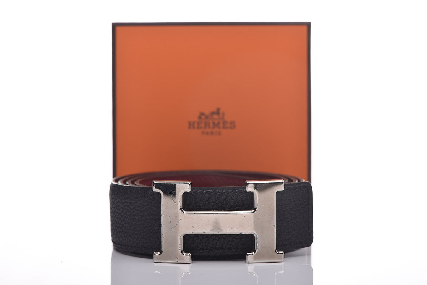 Togo Box 32mm H Belt 85 Black Rouge H