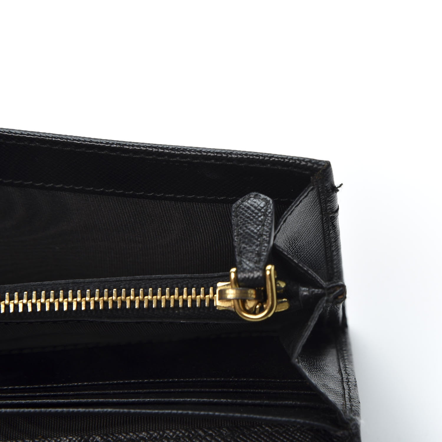 Prada Saffiano Bow Continental Wallet Nero Black 9 of 10