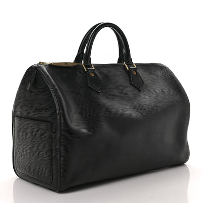 Louis Vuitton Epi Speedy 35 Black 3 of 9