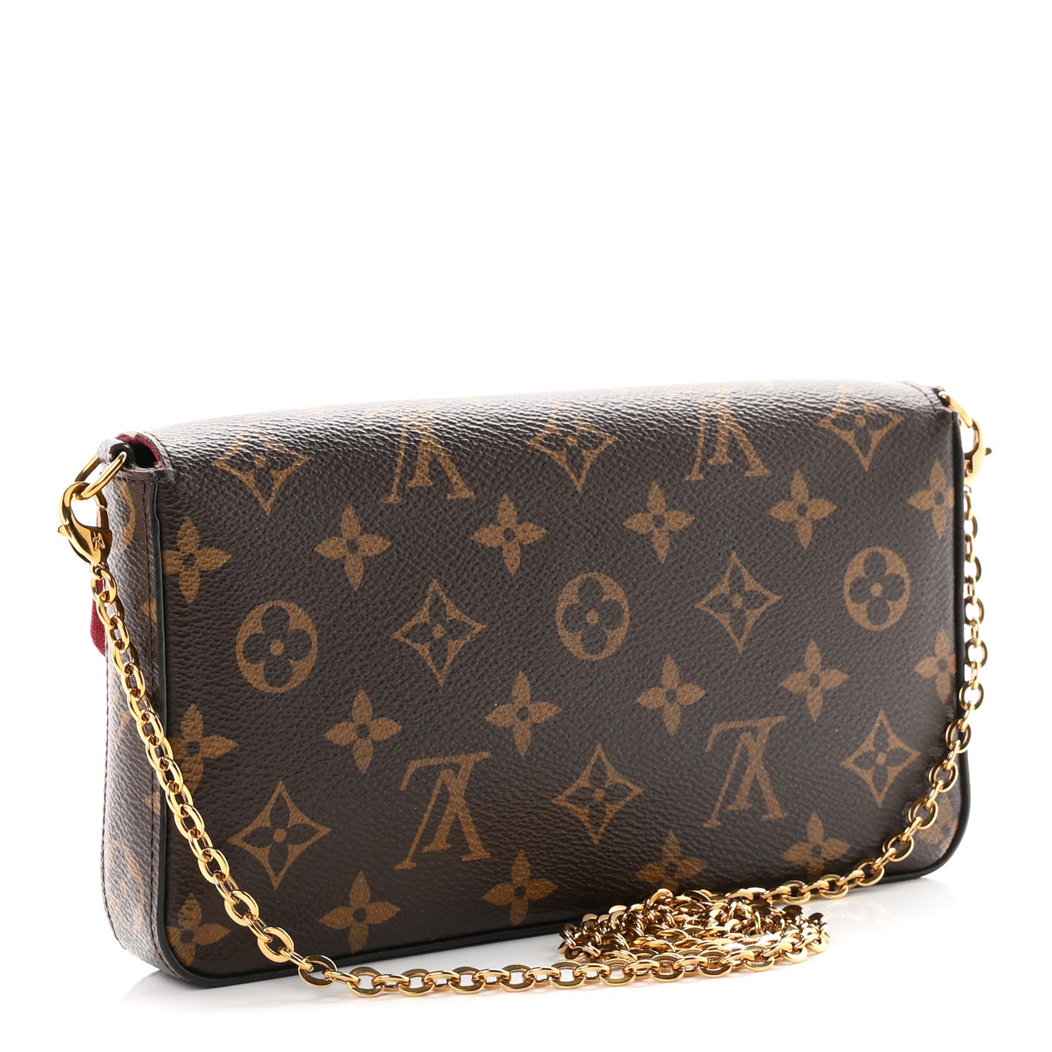 Louis Vuitton Monogram Pochette Felicie Chain Wallet Fuchsia 3 of 10