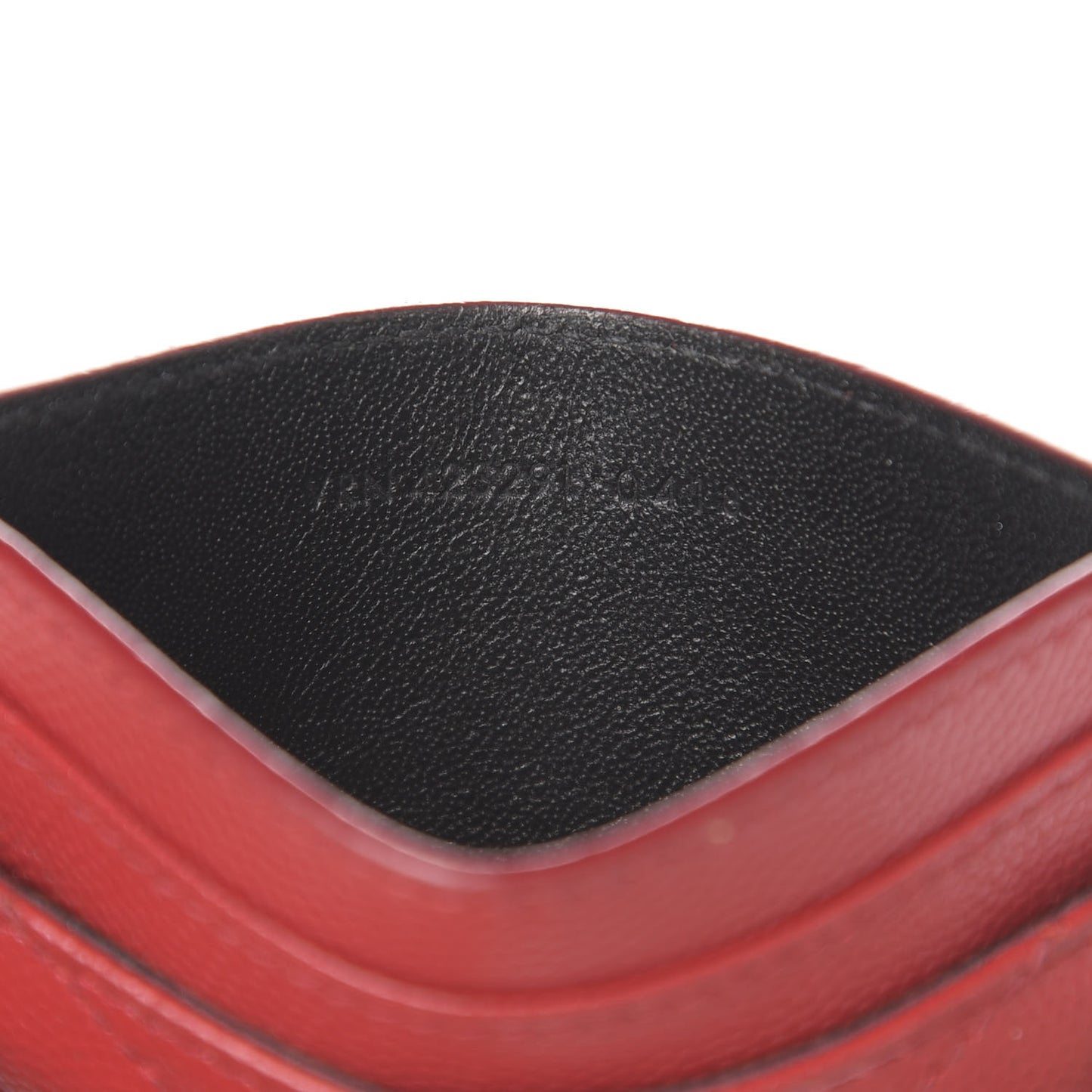 Grain De Poudre Matelasse Chevron Monogram Credit Card Case New Red