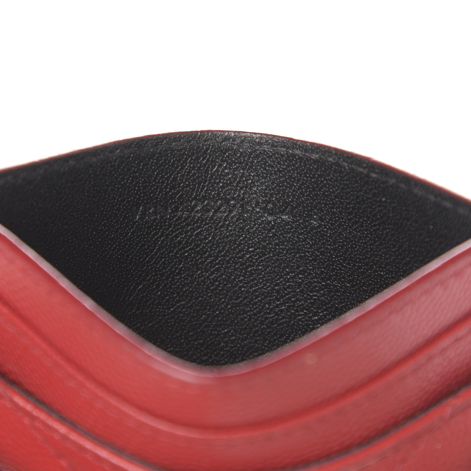 Saint Laurent Grain De Poudre Matelasse Chevron Monogram Credit Card Case New Red 7 of 10
