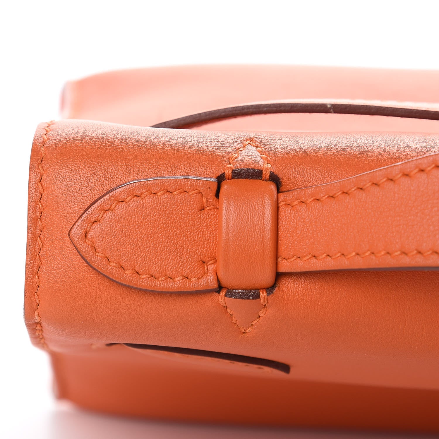 Hermes Swift Kelly Pochette Clutch Orange 16 of 23