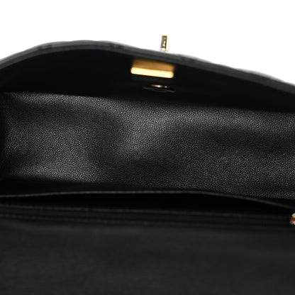 Chanel Lambskin Quilted Mini Top Handle Rectangular Flap Black 5 of 10