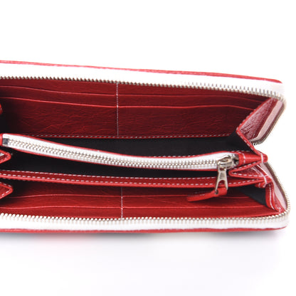 Balenciaga Agneau Arena Multicolore Bazar Continental Zip Around Wallet Grey White Black Red Blue 5 of 10