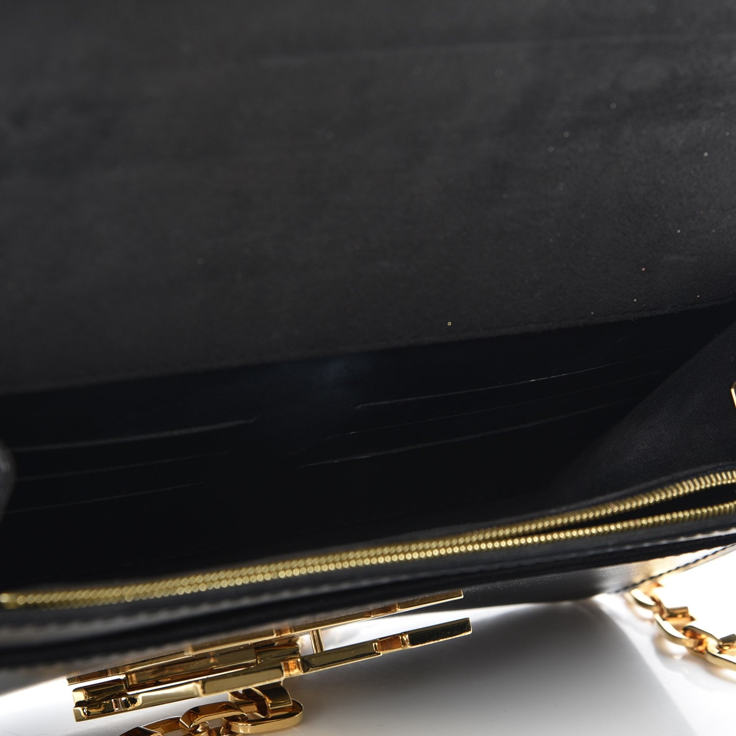 Louis Vuitton Calfskin Chain Louise GM Black 5 of 11