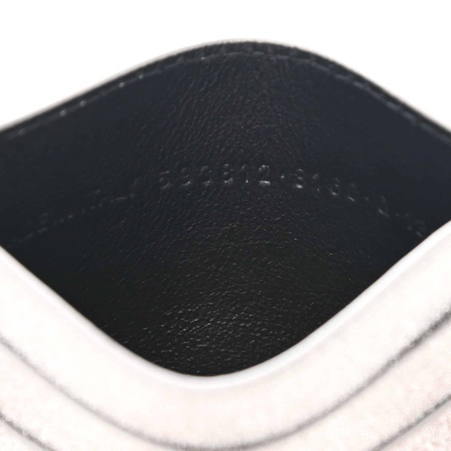 Balenciaga Glitter Calfskin Logo Cash Rounded Card Holder Silver Black 7 of 7