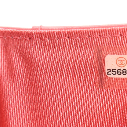 Chanel Caviar Quilted Double Flap Wallet Pink 7 of 8