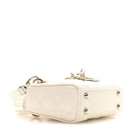 Christian Dior Lambskin Cannage Micro Lady Dior White 4 of 11