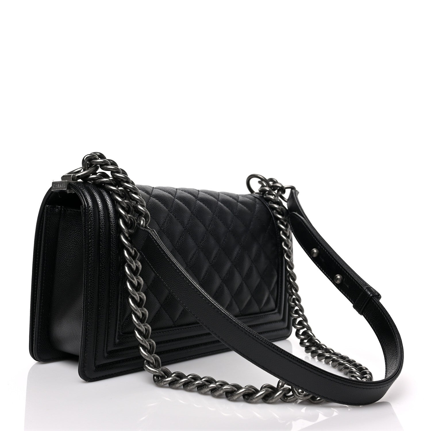 Chanel Caviar Quilted Medium Boy Flap Black 3 of 9