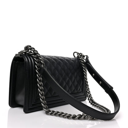 Chanel Caviar Quilted Medium Boy Flap Black 3 of 9