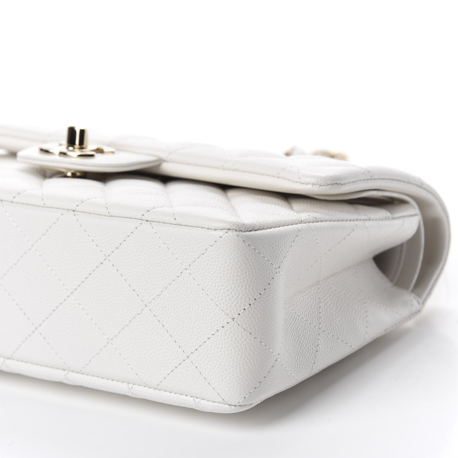 Chanel Caviar Quilted Small Double Flap White 7 of 11