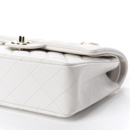 Chanel Caviar Quilted Small Double Flap White 7 of 11