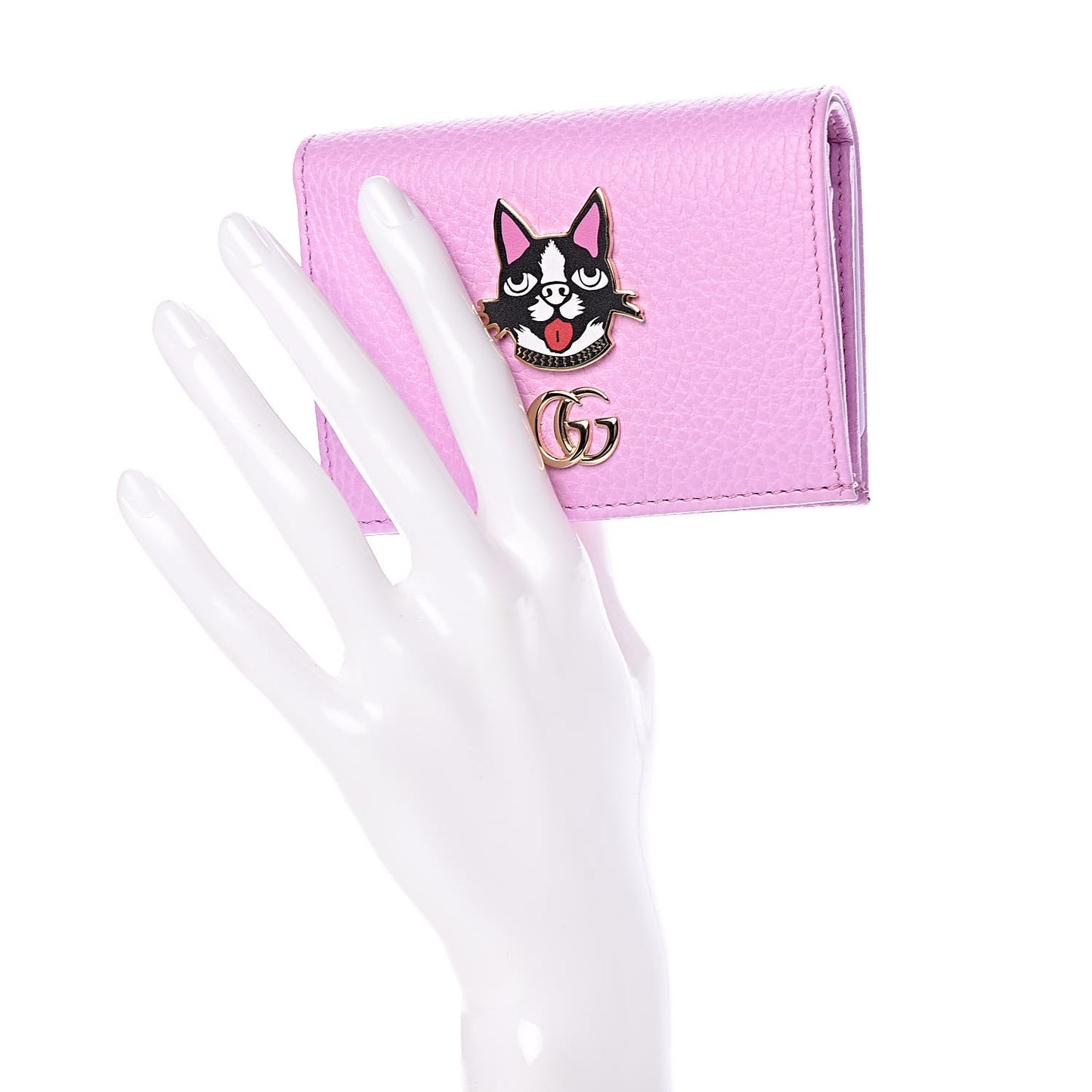 Dollar Calfskin Bosco Card Case Wallet Malva