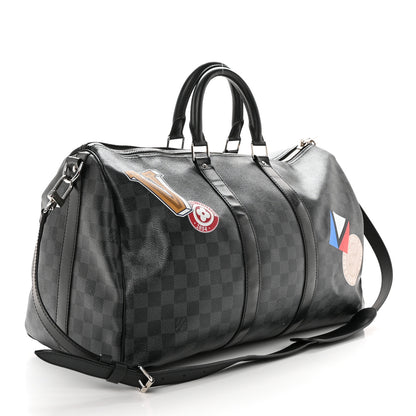 Louis Vuitton Damier Graphite LV League Keepall Bandouliere 45 2 of 17