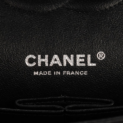 Chanel Lambskin Chevron Quilted Medium Double Flap So Black 7 of 8