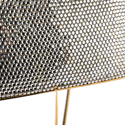 Judith Leiber Swarovski Crystal Minaudiere Clutch Gold Silver 13 of 13