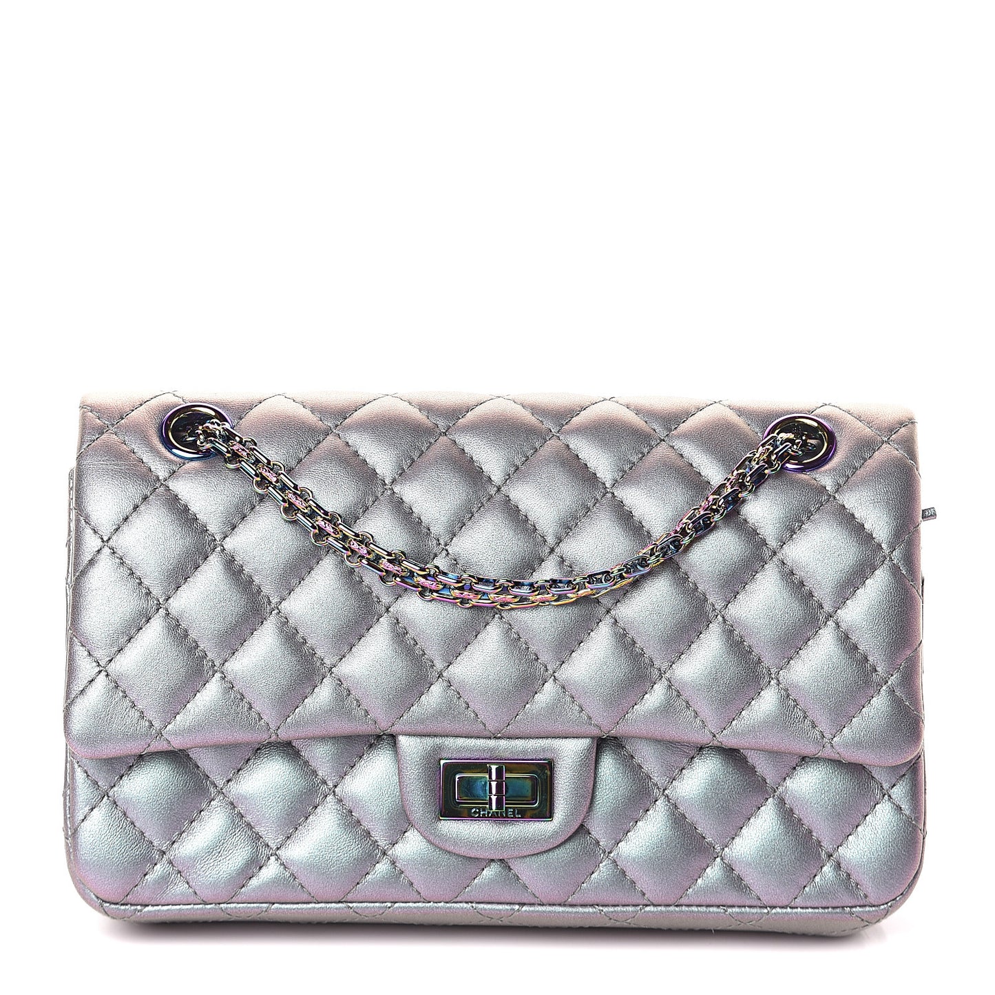 Iridescent Lambskin Quilted 2.55 Reissue 225 Flap Light Purple