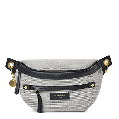 Givenchy Calfskin Canvas Whip Belt Bag Black 1 of 9