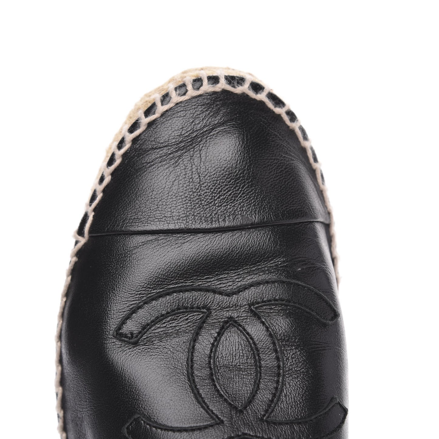 Lambskin CC Espadrilles 38 Black