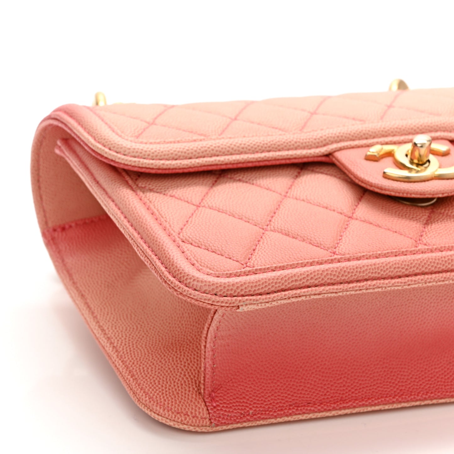 Caviar Quilted Small Sunset On The Sea Flap Coral