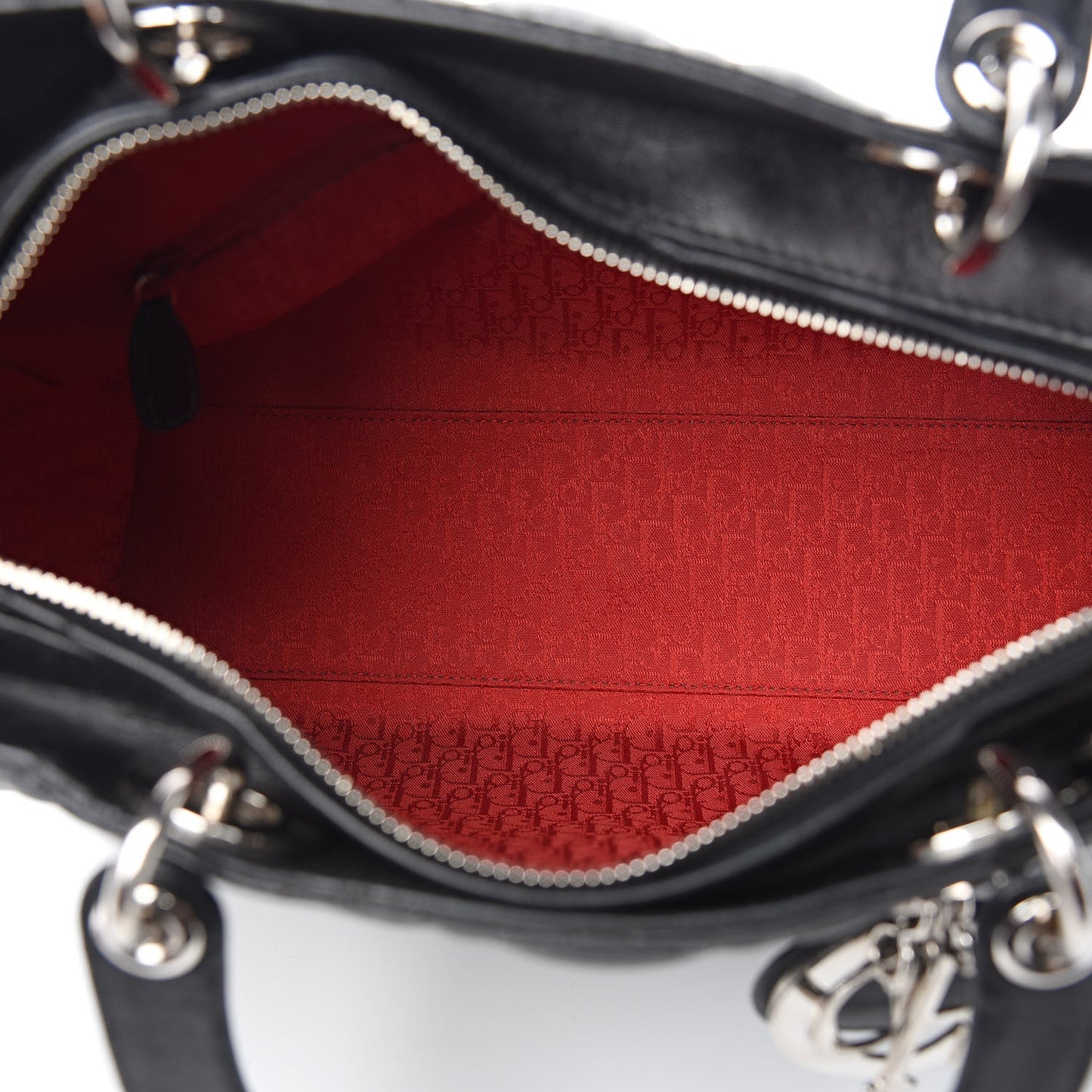 Lambskin Cannage Large Lady Dior Black