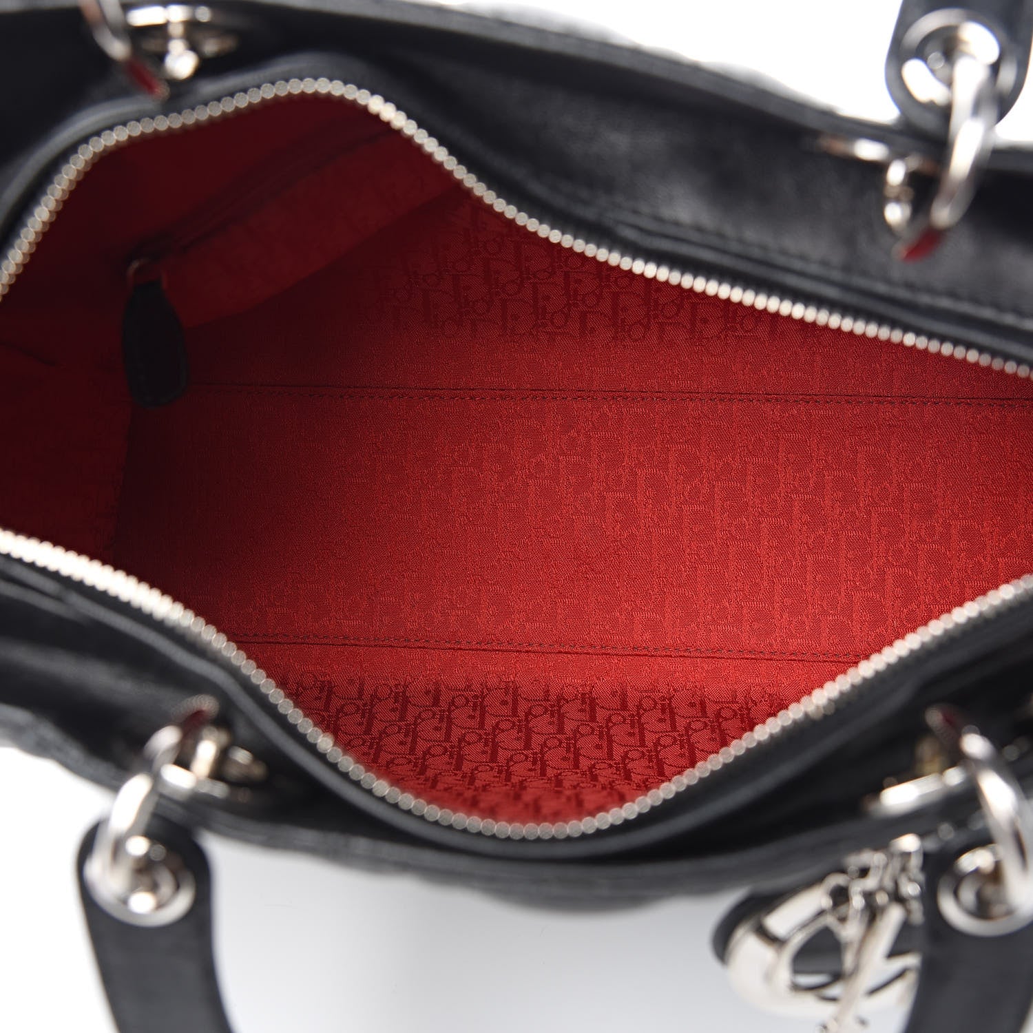 Christian Dior Lambskin Cannage Large Lady Dior Black 5 of 16