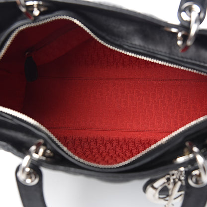 Christian Dior Lambskin Cannage Large Lady Dior Black 5 of 16
