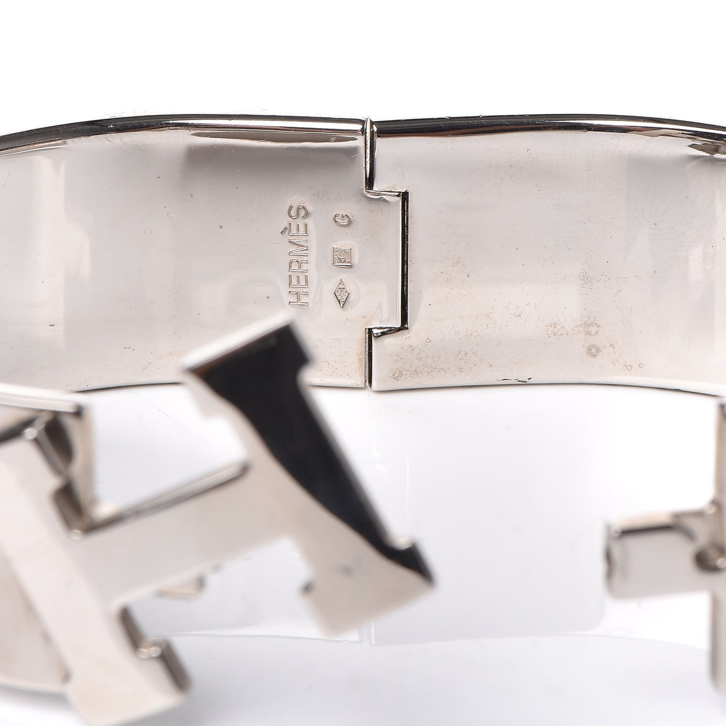 Enamel Wide Clic Clac H Bracelet GM Orange
