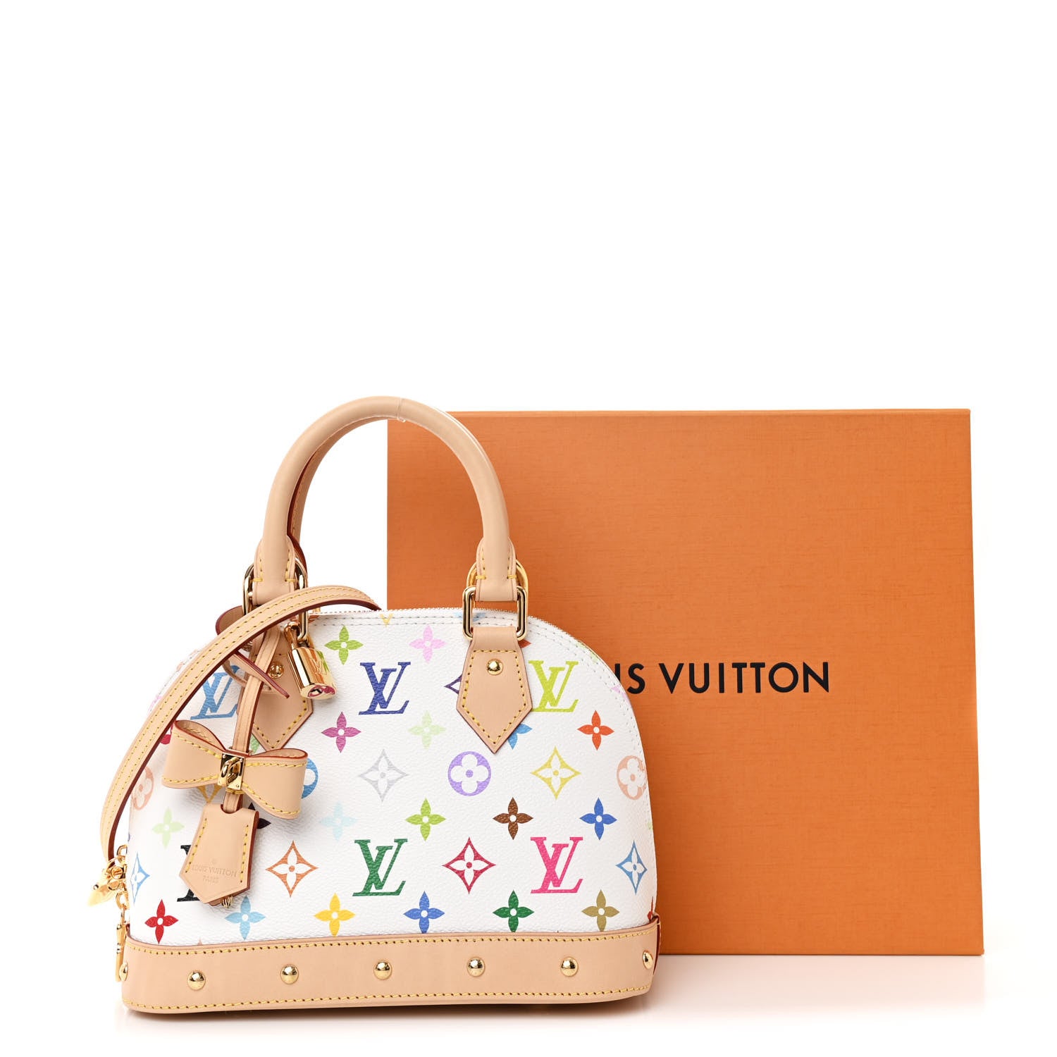 Louis Vuitton LV x TM Monogram Multicolor Alma BB White 10 of 10
