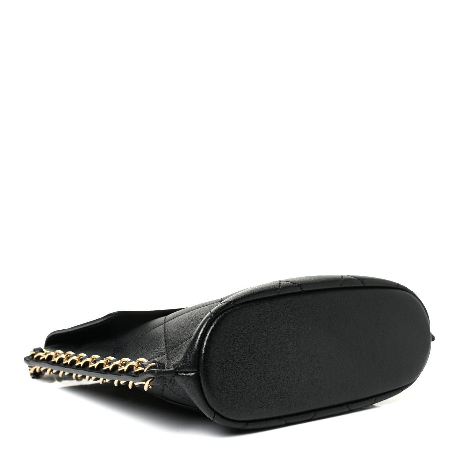 Chanel Calfskin Quilted Chain Small Hobo Bag Black 3 of 8