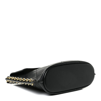 Chanel Calfskin Quilted Chain Small Hobo Bag Black 3 of 8