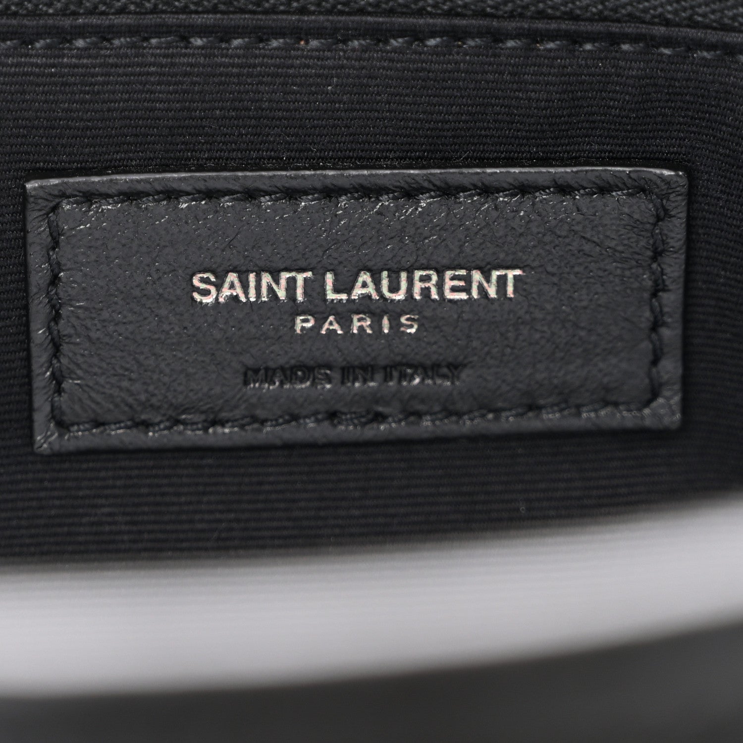 Saint Laurent Nubuck Crocodile Embossed Monogram Medium Niki Chain Satchel Black 6 of 10